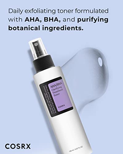 Cosrx Aha/Bha Clarifying Treatment Toner Liquid with Pyrus malus (apple) fruit water and salix alba (willow), 150ml (CRX47003) - Pack of 1 4