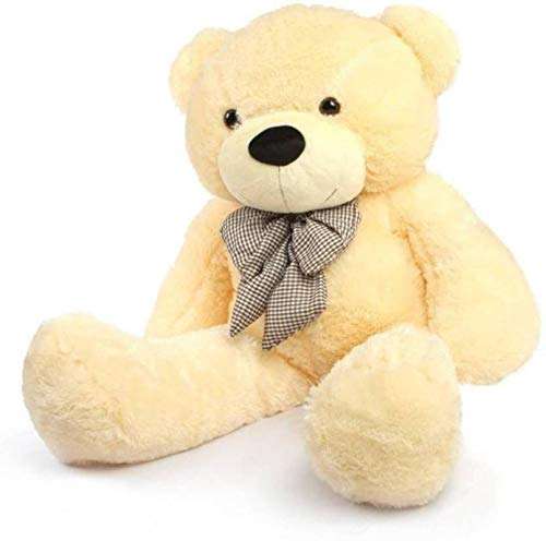 SPECSYBEAR Teddy Bears for Girls Happy Birthday, Soft Teddy Bear for Girls Cute, Birthday Gift for Girls Kids 3 Feet Cream 4