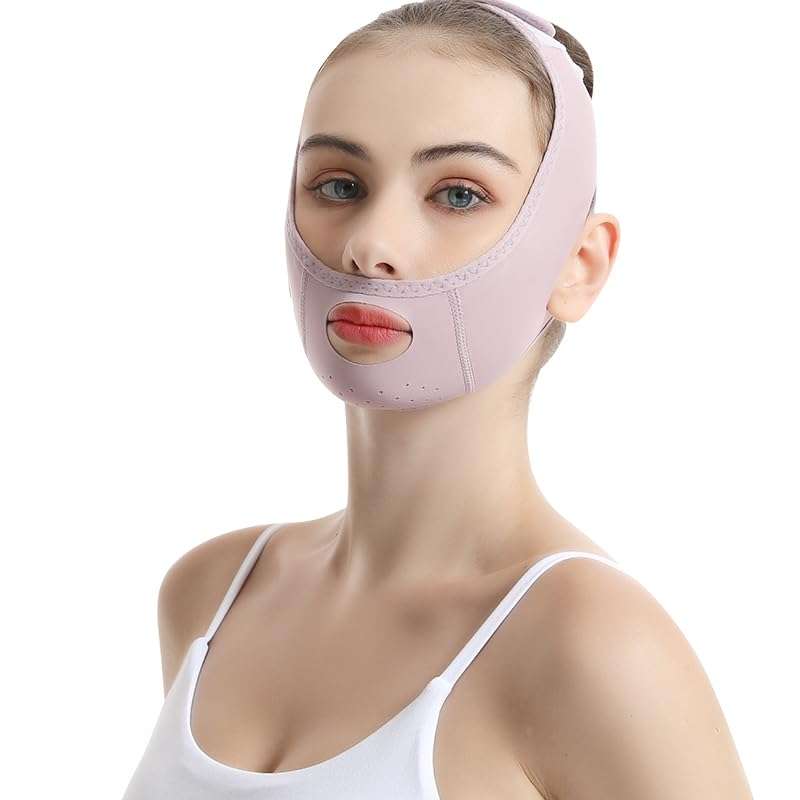 V Line Lifting Mask, Anti Aging Facial Mask for Firming and Contouring V Shape Lift Enhance Skin Elasticity Reduce Fine Lines Revitalize Skin for All Skin Types 1