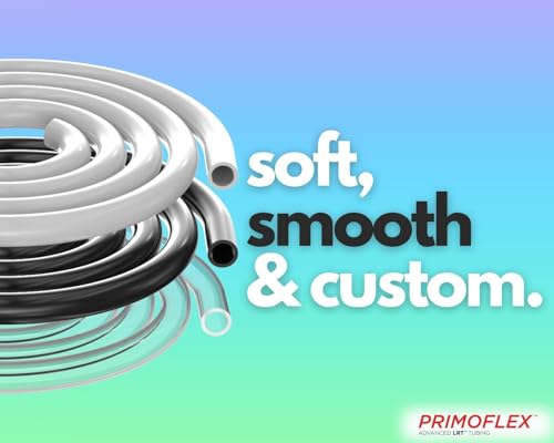 PrimoChill PrimoFlex LRT Custom Watercooling Flexible Tubing -1/2in.ID x 3/4in.OD, 10 feet Bundled with System Prep and Coolant, Made with Premium Materials, Proudly Made in The USA - Onyx Black 3