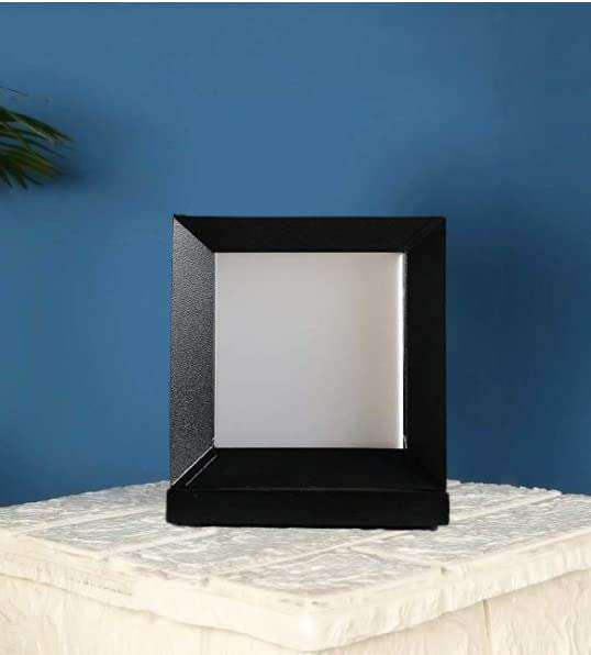 Carsten Classy Design Modern Shape Pole Lamp/Gate Light/ Outdoor Lamp/Outdoor Light/Pillar Light/Garden Light for Outdoor Home, Cube Shape Gate Light, Black and White, Pack of 1 3