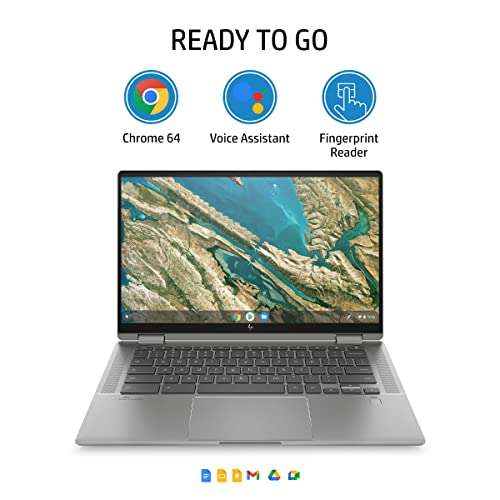 HP Chromebook x360 11th Gen Intel Core i3 14-inch (35.6 cms) FHD, IPS, Micro-Edge, Corning Gorilla Glass Touchscreen Laptop(8GB/256GB SSD/B&O Audio/FPR/Chrome OS/Mineral Silver/1.52 kg), 14c-cc0009TU 3