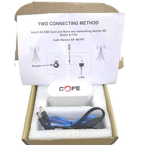 COFE CF-4G007 SIM Based 4G Wi-Fi + LAN Device, All SIM Compatible, No Configuration Required, Supports All DVR, CCTVs, NVR, Bio-Metric Devices (with Wi-fi) 2
