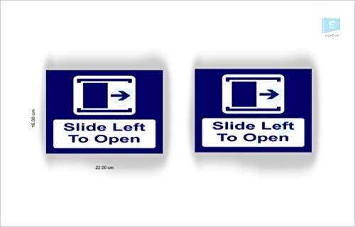 SIGN EVER Slide Left To Open Sign Boards Shop Bank Office Hospital Shopping Mall Restaurant Waterproof Door Signage Boards L x H 22 Cm x 16 Cm Pack Of 2 1