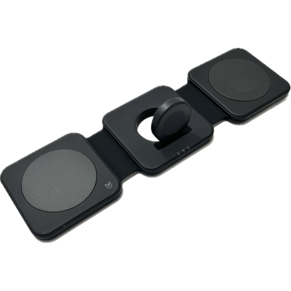 EDS M16 3 in 1 Phone Wireless Charger for iPhone,Magnetic Foldable 3 in 1 Charging Station,Travel Charger for Multple Devices for iPhone 15/14/13/12 Series AirPods Pro, iWatch (Black) 2