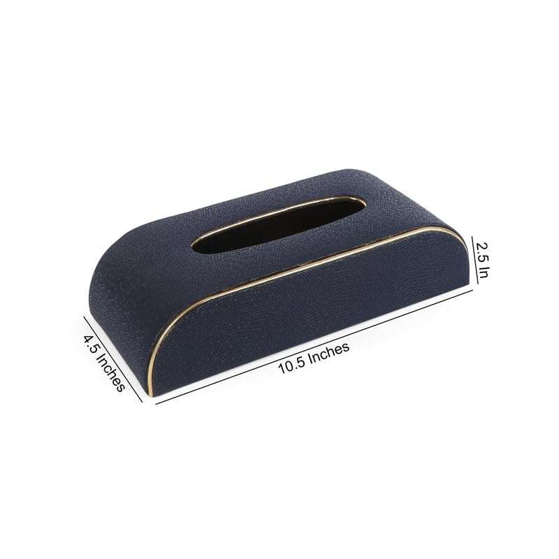 INLAND DECORS Pu Leather Car Tissue Box/Napkin Box Holder/Car Tissue Paper Holder with 2 Ply 100 Pull Tissue Paper Compatible with All Cars (Black, 2) 4