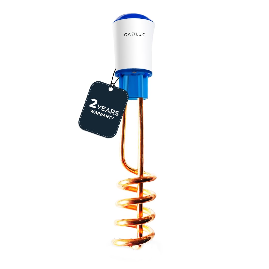 Cadlec UltraHeat 1500W Shockproof RapidHeat Technology Electric Copper Water Heater Immersion Rod With Waterproof & Protection | Instant Heating | ISI Certified 2 Year Warranty