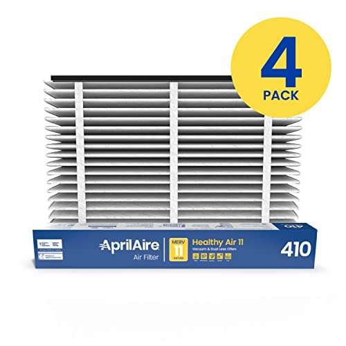 AprilAire 410 Replacement Filter for AprilAire Whole House Air Purifiers - MERV 11, Clean Air & Dust, 16x25x4 Air Filter (Pack of 4) 2