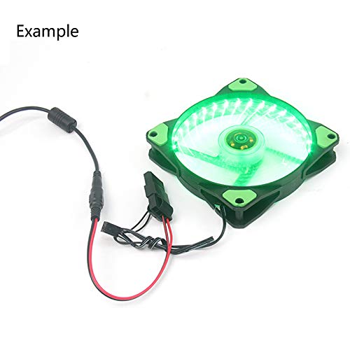 Delinx DC 12V 2A Power Adapter PC Fan Power Supply 3 pin 4pin Molex Cable Connector (12V 2A 4-pin Molex Female Connector) 5