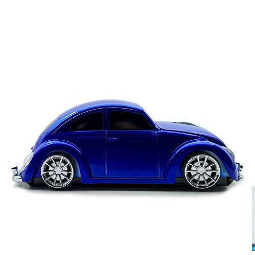 Sport Car Shaped Mouse,Wireless Mouse 2.4Ghz Optical Mouse Cute Mouse for Computer Laptop PC (Blue) 3