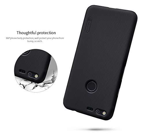 nillkin frosted shield hard back cover case for google pixel (5 inch)- black 4