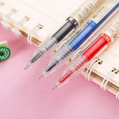 12Pcs 0.35 mm Black Gel Ink Pens, Extra-Fine Ballpoint Pen, for Office School Stationery Supply (12PCS) 5