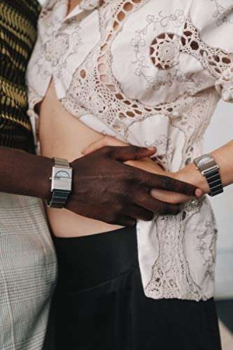 Breda 'Pulse Tandem' Silver and Metal Bracelet Watch, 26MM 5