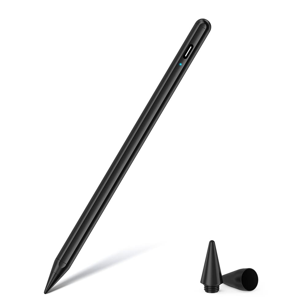 Stylus Pen 3rd Gen for iPad 2018- 2022 with Tilt, Magnetic, Palm Rejection, High Precise Fine Tip Stylus Pencil for Apple iPad 6/7/8/9, iPad Air 3/4/5, iPad Mini 5/6, iPad Pro 11 iPad 12.9 1