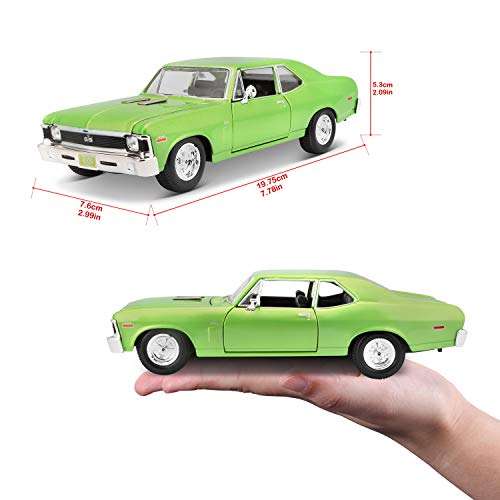 Maisto 1:24 Scale 1970 Chevrolet Nova SS Diecast Vehicle (Colors May Vary) , Green 2