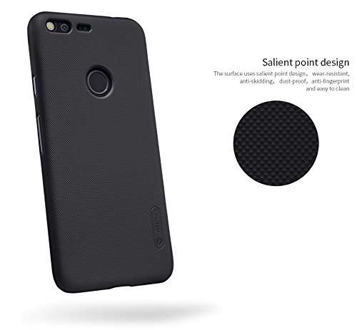 nillkin frosted shield hard back cover case for google pixel (5 inch)- black 3