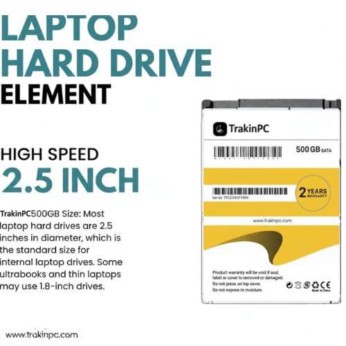 TrakinPC® TPCL500AC 500 GB Laptop, Desktop Internal Hard Disk Drive (HDD) (500GB Internal Laptop Hard Drive 5400 RPM 128 Cache (TPCL500AC) 2 Years Warranty) (Interface: SATA, Form Factor: 2.5 Inch) 3