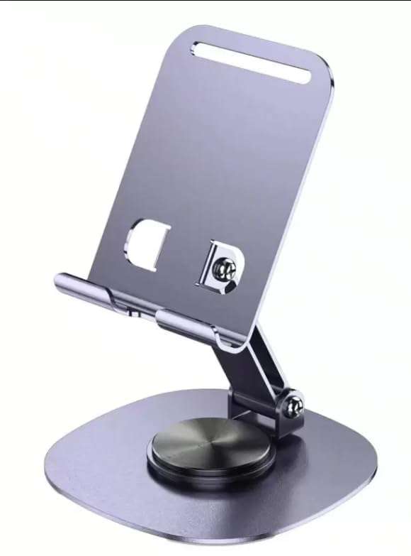 CozyCrest Mobile Holding Tabletop Stand, 360 Perfect View, Portable,Foldable Univarsal Mobile Stand Desktop Metal Body. 1