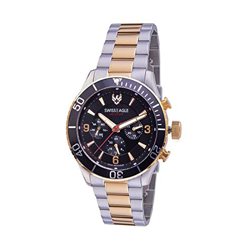 Swiss Eagle Men's Chronograph Swiss Made Movement Watch with Stainless Steel Make (SE-9168-22) 2