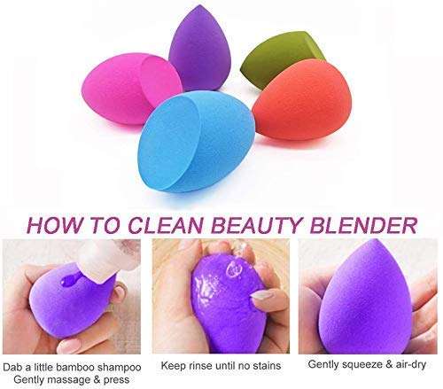 Fennec Mart 10 Pcs Perfect Makeup Sponge Set Blender, Beauty Sponge Makeup Blender Flawless for Liquid,Multi-colored Makeup Sponges 3