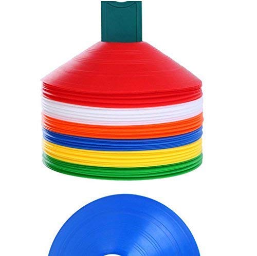 CORSO Plastic Cones Marker Mini Space Markers Discs for Football, Soccer, Baseball, Agility, Field Sports, Kids Footwork Training, Practice Drills etc (Pack of 20) 3