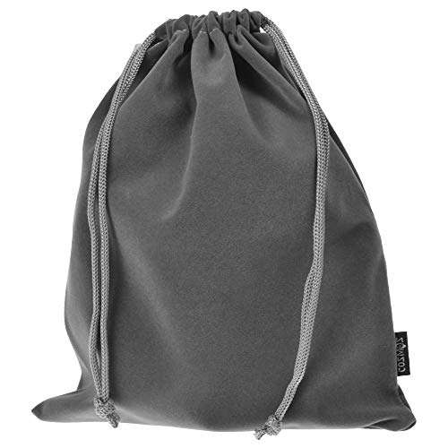 Cosmos 5 Pcs Portable Headphone Carrying Bag Travel Headset Storage Pouch Soft Drawstring Headphone Case Bag for Over-Ear Headphones Gaming Headset Neckband Earphones (Gray Color) 3