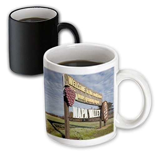 3dRose California, Napa Valley, Welcome sign - US05 WBI1742 - Walter Bibikow 11oz Magic Transforming Mug 3