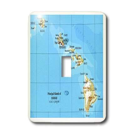 3dRose lsp_41576_1 Map of Hawaiian Islands Single Toggle Switch 2