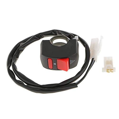 Aksmit Accident Handle Bar Hazard Light Double Control Switch Button, Black 3