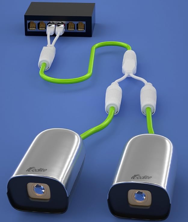 SJZBIN Waterproof POE Combiner Splitter Adapter Run 2 IP Cameras on 1 Cable 6