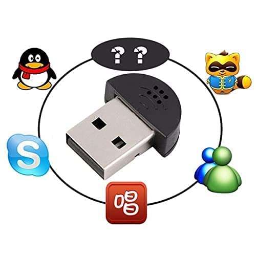 Rec Trade USB 2.0 Microphone MIC Audio Adapter for PC, Laptop Studio Speech Voice Recognition Mic Audio Adapter Computer Microphones Voice Tube Microphone (Black) (ADP-0175) 3