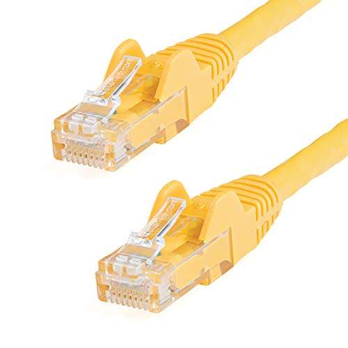 StarTech.com 2ft CAT6 Ethernet Cable - Yellow CAT 6 Gigabit Ethernet Wire -650MHz 100W PoE RJ45 UTP Network/Patch Cord Snagless w/Strain Relief Fluke Tested/Wiring is UL Certified/TIA (N6PATCH2YL) 1
