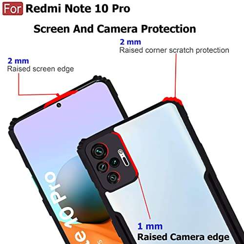 CEDO Redmi Note 10 Pro/Note 10 Pro Max Back Cover | Camera Bump Protection | Stylish Matte Silicon Flexible | All Side Shock Proof Rubberised Case for Xiaomi Redmi Note 10 Pro/Note 10 Pro Max (Steal Blue) 4