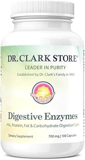 Dr. Clark Digestive Enzymes Supplement – 700mg, 100 Gelatin Capsules, Supports Healthy Digestion & Nutrient Absorption 1