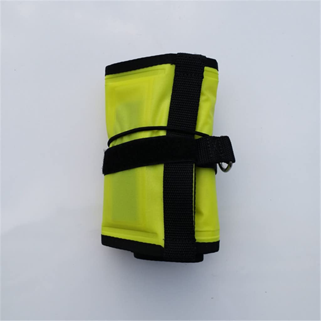 SHOVIAR Scuba Diving SMB Surface Marker Buoy Tube & Reflective Tape Fluo Green(4FT) 3