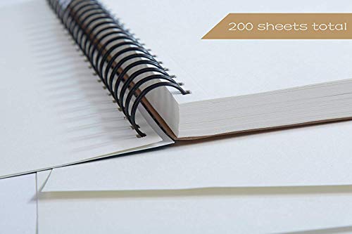 Bachmore Sketchpad 9X12" Inch (68lb/100g), 200 Sheets of Spiral Bound Sketch Book for Artist Pro & Amateurs | Marker Art, Ink Art, Colored Pencil, Acrylic Paint, Charcoal for Sketching 3