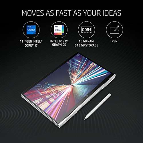 HP Envy X360 11Th Gen Intel Core I7-13.3 Inches Fhd OLED Multi-Touch Gorilla Glass 2In1 Laptop(16Gb Ram/512Gb Ssd/Windows 11 Home/Intel Iris Xe Graphics/Alexa/B&O/Fpr/Pen/Mso 2021/1.30Kg) 13-Bd1003Tu 3