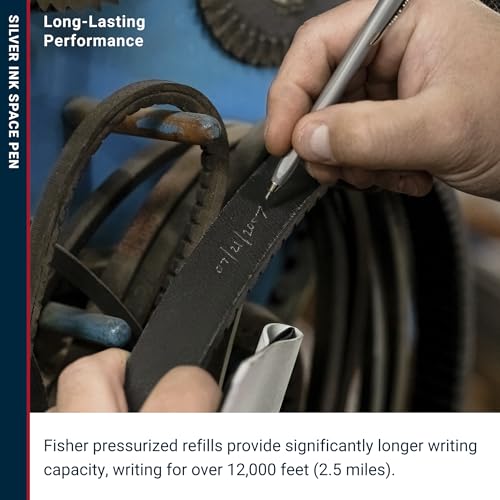 Fisher Space Pen Silver Ink Space Pen, Ballpoint, Bold Point, Silver Metallic Ink 5