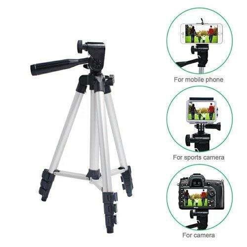 EVERNEST Adjustable and Foldable Aluminium Alloy Tripod Stand with Mobile Clip Holder for Mobile Phones & Camera,Photo/Video 6