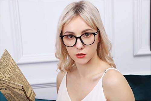 Marolty Blue Light Blocking Glasses for Women Men Anti Eyestrain Computer Glasses Vintage Non Prescription Glasses, Matte Black 6
