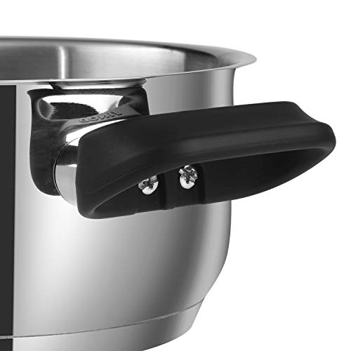 Vinod Stainless Steel Deluxe Saucepot with Glass Lid - 5.2 litre, 24 cm | Biryani Pot | Riveted Sturdy Handles | Toxin Free | 2 Year Warranty | Induction and Gas Base - Silver 3