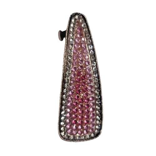 Trendsetter French Barrette Hair Clip/Back Pin, Decorative Rhinestone Wedding Hair Accessories for Women & Girls - Pack of 1 (Random Color) 3