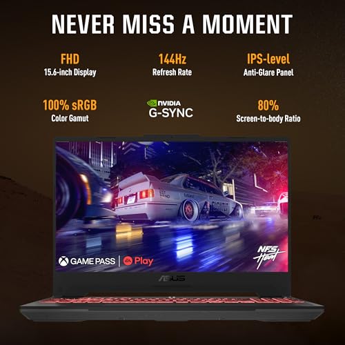 ASUS TUF Gaming A15, 15.6" FHD 16:9, 144Hz 250nits, AMD Ryzen 7 7435HS Mobile Processor, Gaming Laptop (16GB RAM/512GB SSD/RTX 4060/Win 11/Office Home/90WHr Battery/Mecha Gray/2.2 Kg),FA507NVR-LP104WS 3