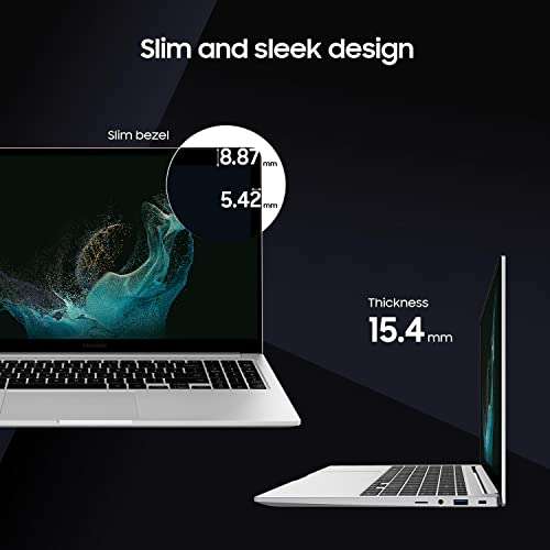 Samsung Galaxy Book2 Intel 12th Gen core i5 39.6cm (15.6") FHD LED Thin & Light Laptop (16 GB/512 GB SSD/Windows 11/MS Office/Backlit Keyboard/Finger Print Reader/Silver/1.55Kg), NP750XED-KC3IN 3