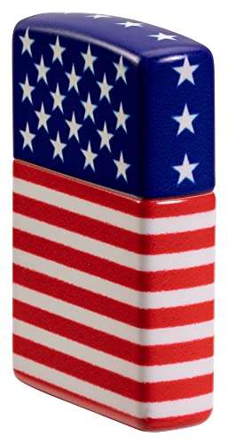 Zippo Diamond Plate Flag Street Chrome Pocket Lighter 3