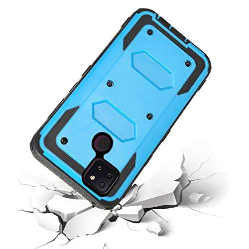 Asuwish Phone Case for T-Mobile Revvl 5G Cover Hybrid Rugged Shockproof Drop Proof Full Body Protective Heavy Duty Mobile Cell Accessories Tmobile Revvl5G T Mobile TCL Revel G5 T790W Women Men Blue 6