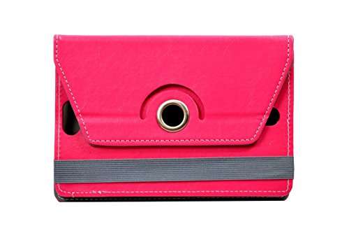 Hello Zone with Free Sim Adapter Kit Datawind Ubislate 3G10 Tablet (WiFi+8GB) 360� Rotating 10� Inch Flip Case Cover Book Cover -Pink 2