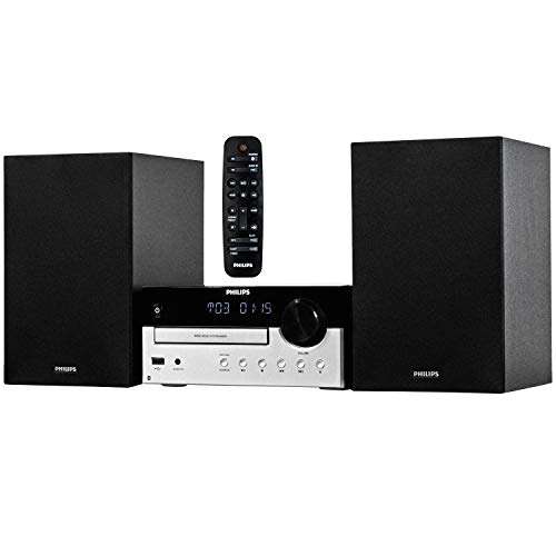 PHILIPS Bluetooth Stereo System for Home with CD Player, MP3, USB, Audio in, FM Radio, Bass Reflex Speaker, 60W, Remote Control Included 2