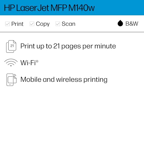 HP LaserJet MFP M140w Wireless Black & White Printer, Print, scan, copy, Fast speeds, Easy setup, Mobile printing, Best-for-small teams 2