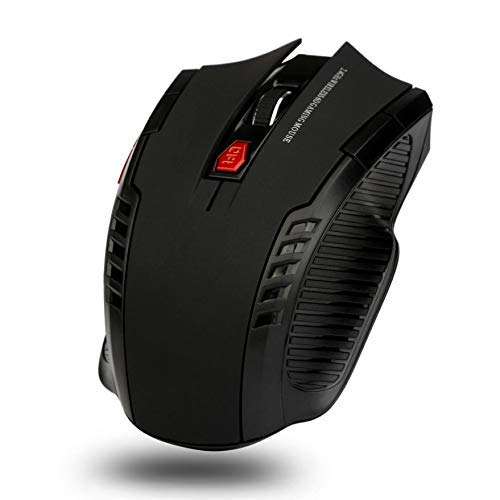 2.4GHz Wireless Optical Mouse Game Mice with USB Receiver Mause for PC Office Laptops (Black) 3
